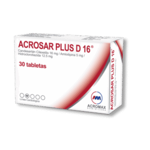 ACROSAR PLUS D 16 /5 /12.5 MG X 30 TAB
